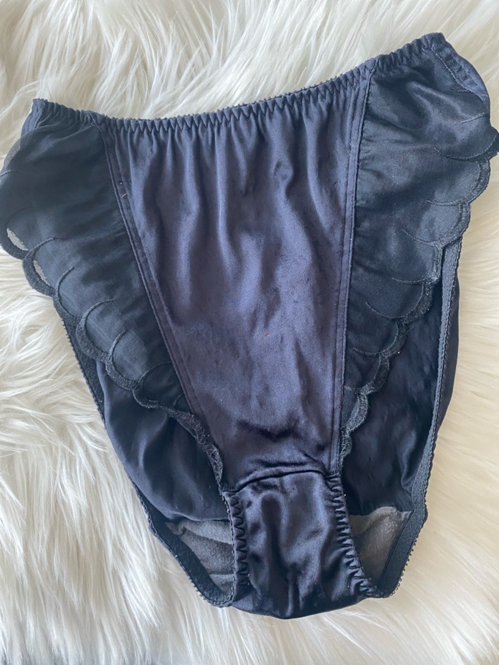 Olga vintage High-Waist second skin & Lace Briefs - Black - Picture 7 of 7
